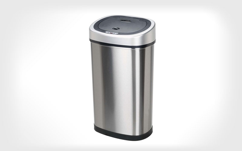 Nine Stars DZT-50-9 Infrared Touchless Stainless Steel Trash Can