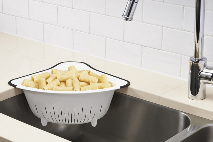 OXO’s Over-the-Corner Colander Latches On To A Sink Corner